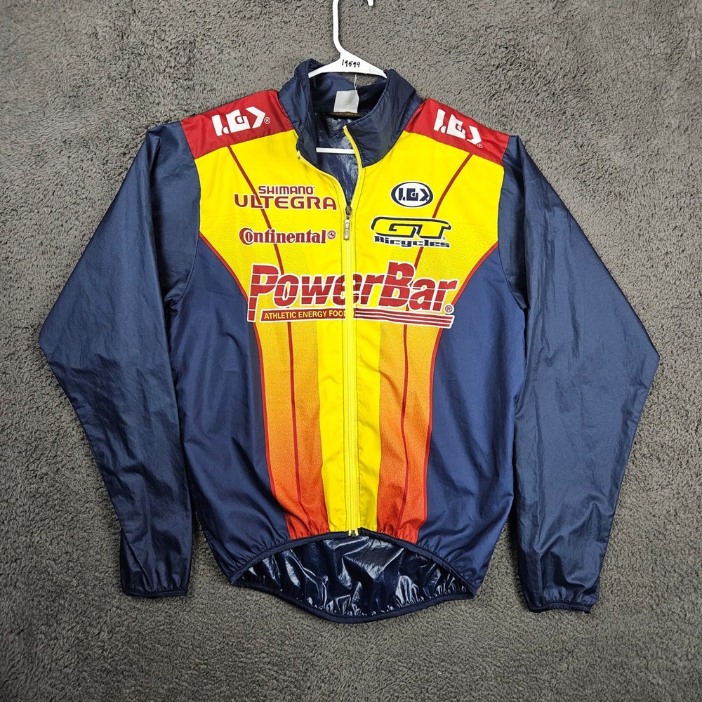 Louis Garneau Mens Cycling Jacket Blue PowerBar Shimano Ultegra GT Bicycles XL